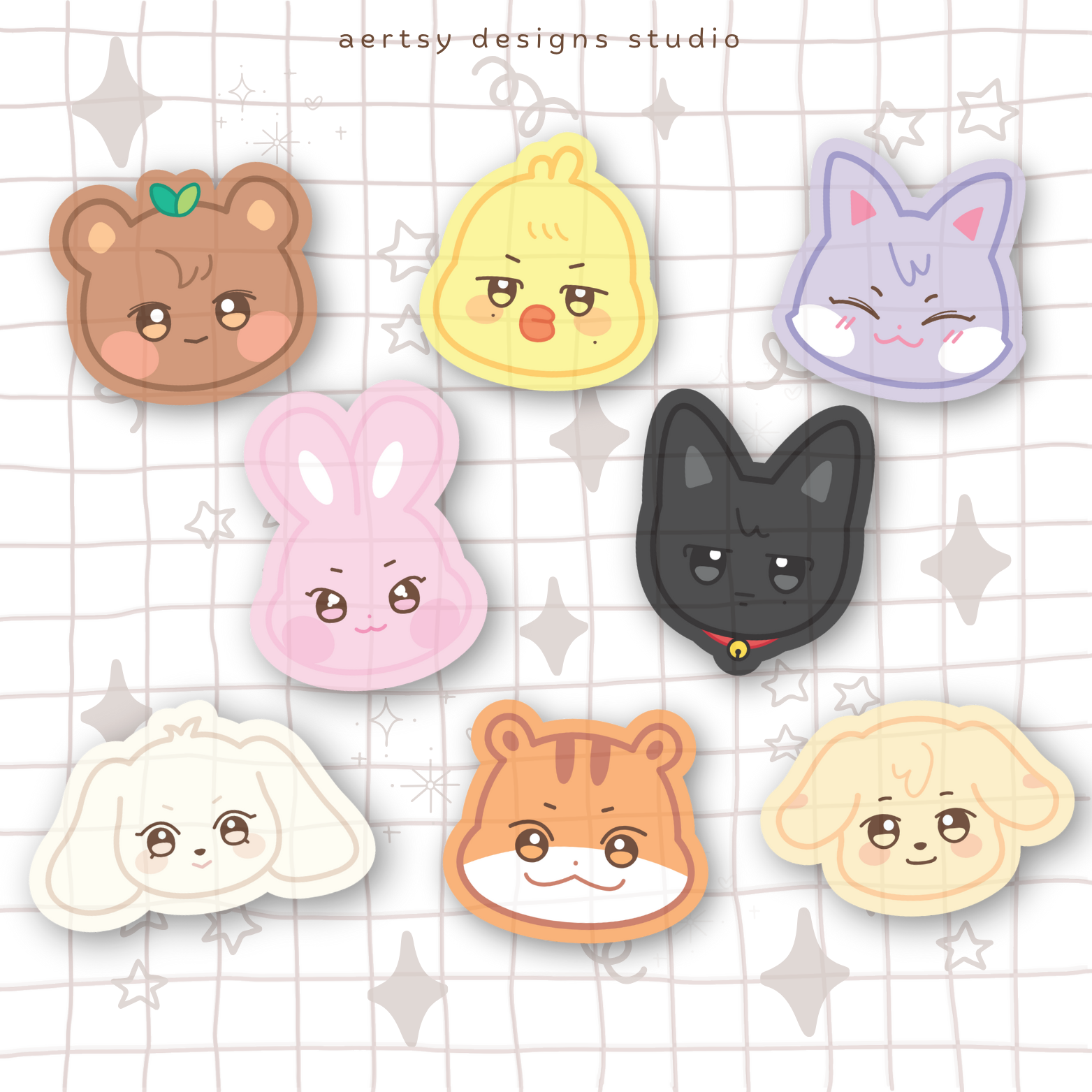 aniteez atiny character | ateez vinyl stickers