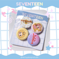 gyuranghae seventeen miniteen carat button pins | glitter set | 4pcs 32mm