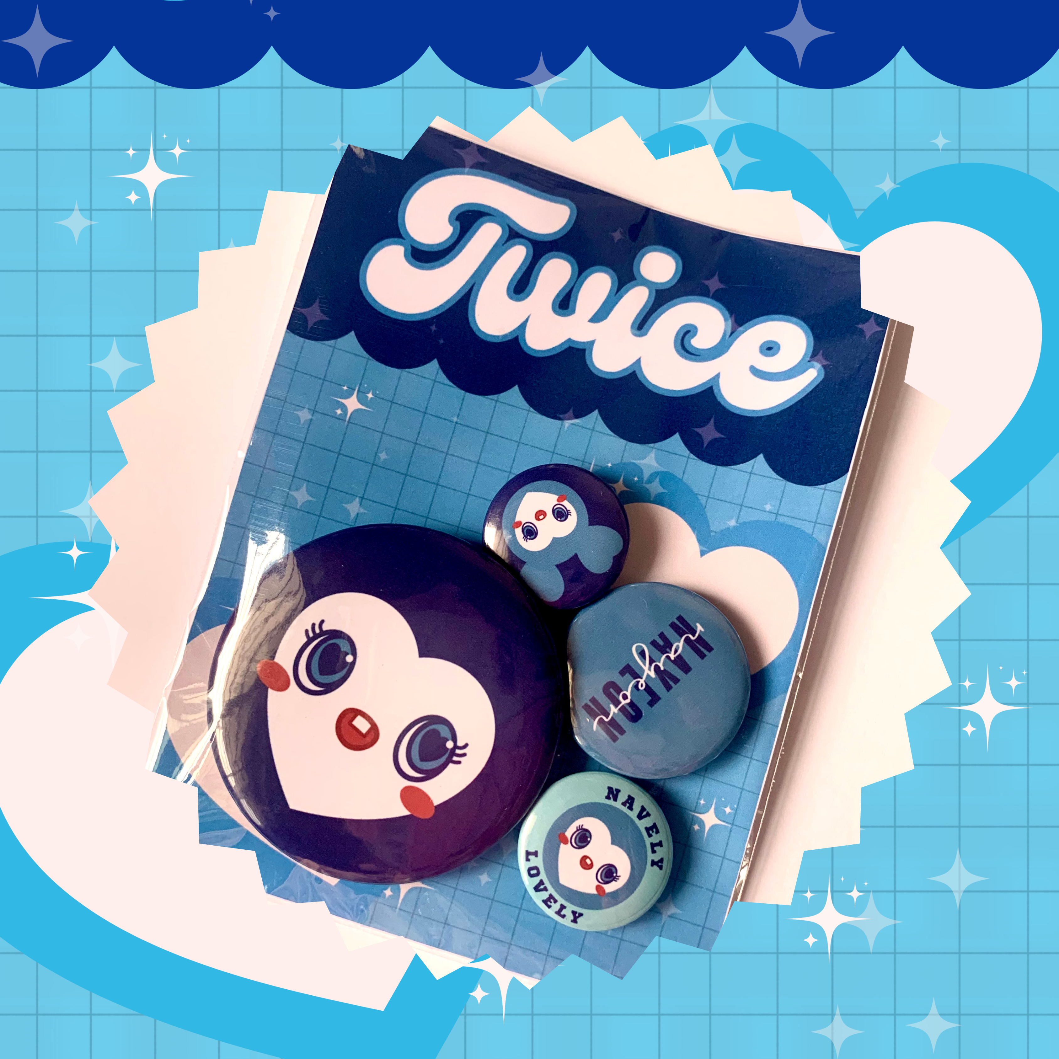 nayeon twice lovely button pins