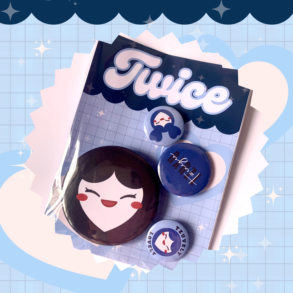tzuyu twice lovely button pins