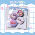 wonranghae seventeen miniteen carat button pins | glitter set | 4pcs 32mm