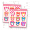 twice mini sticker sheet vinyl | holographic hearts