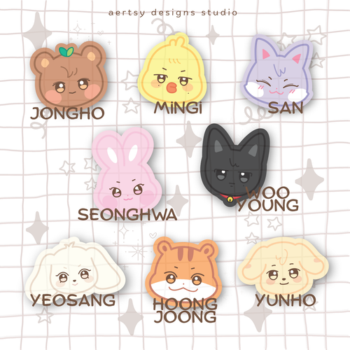 aniteez atiny character | ateez vinyl stickers