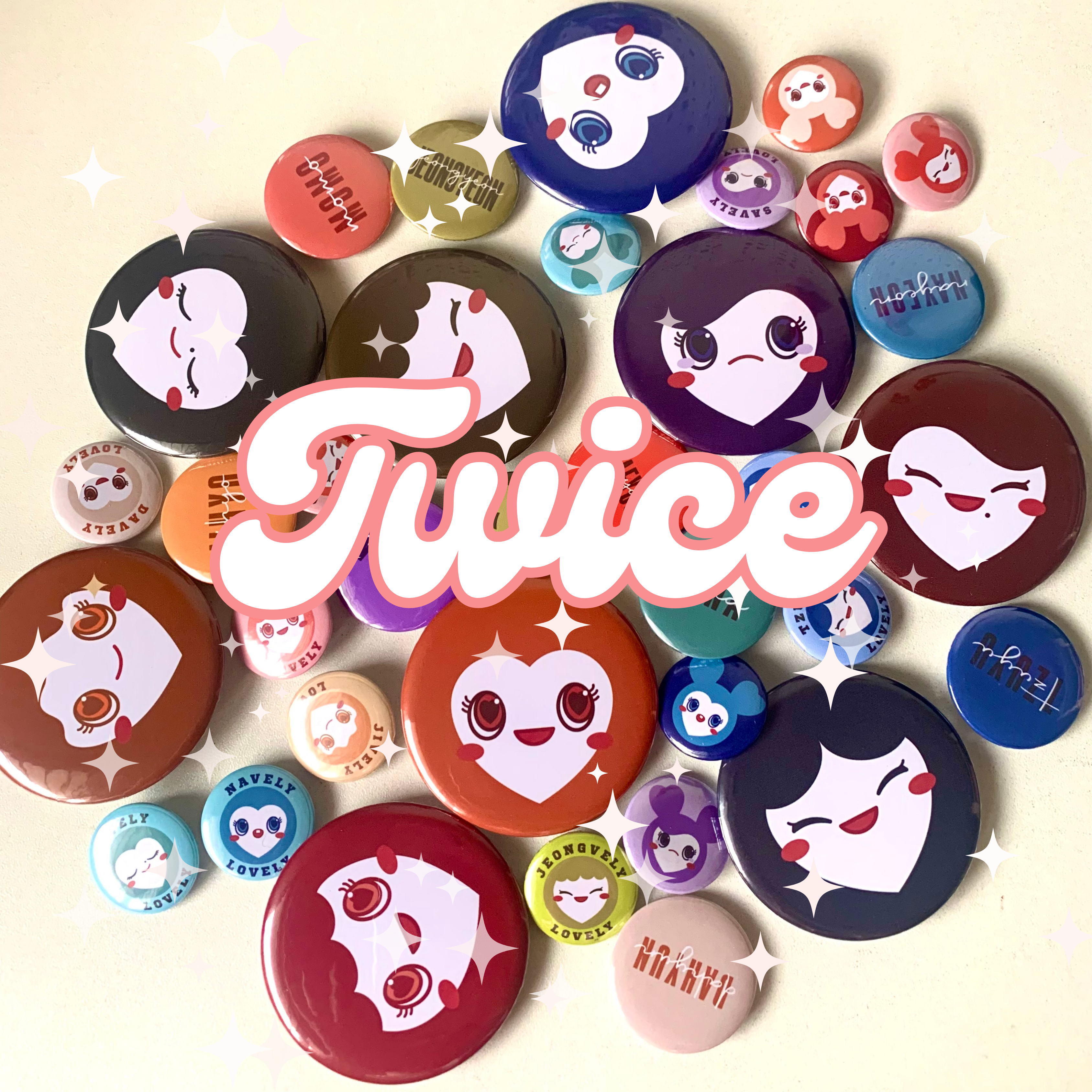 sana twice lovely button pins