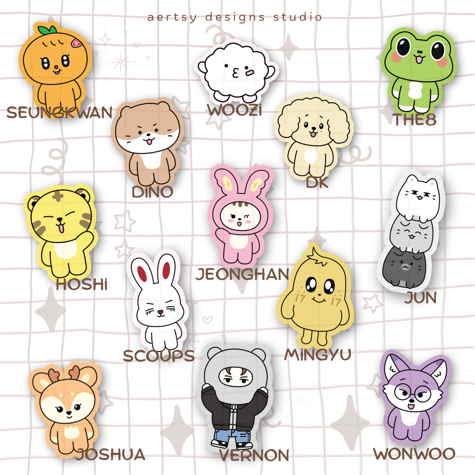 svt carat character | seventeen vinyl sticker