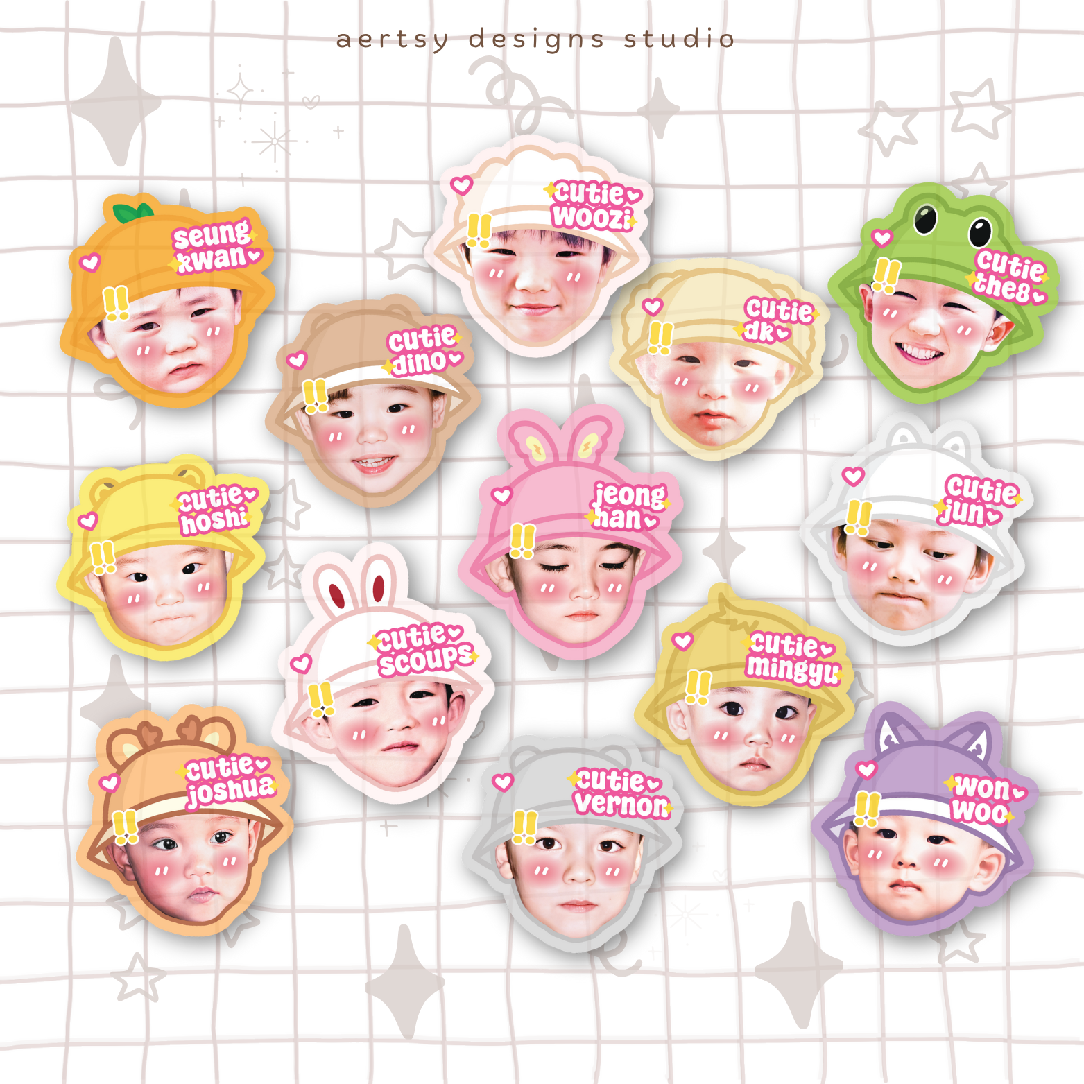 svt head character | seventeen vinyl sticker