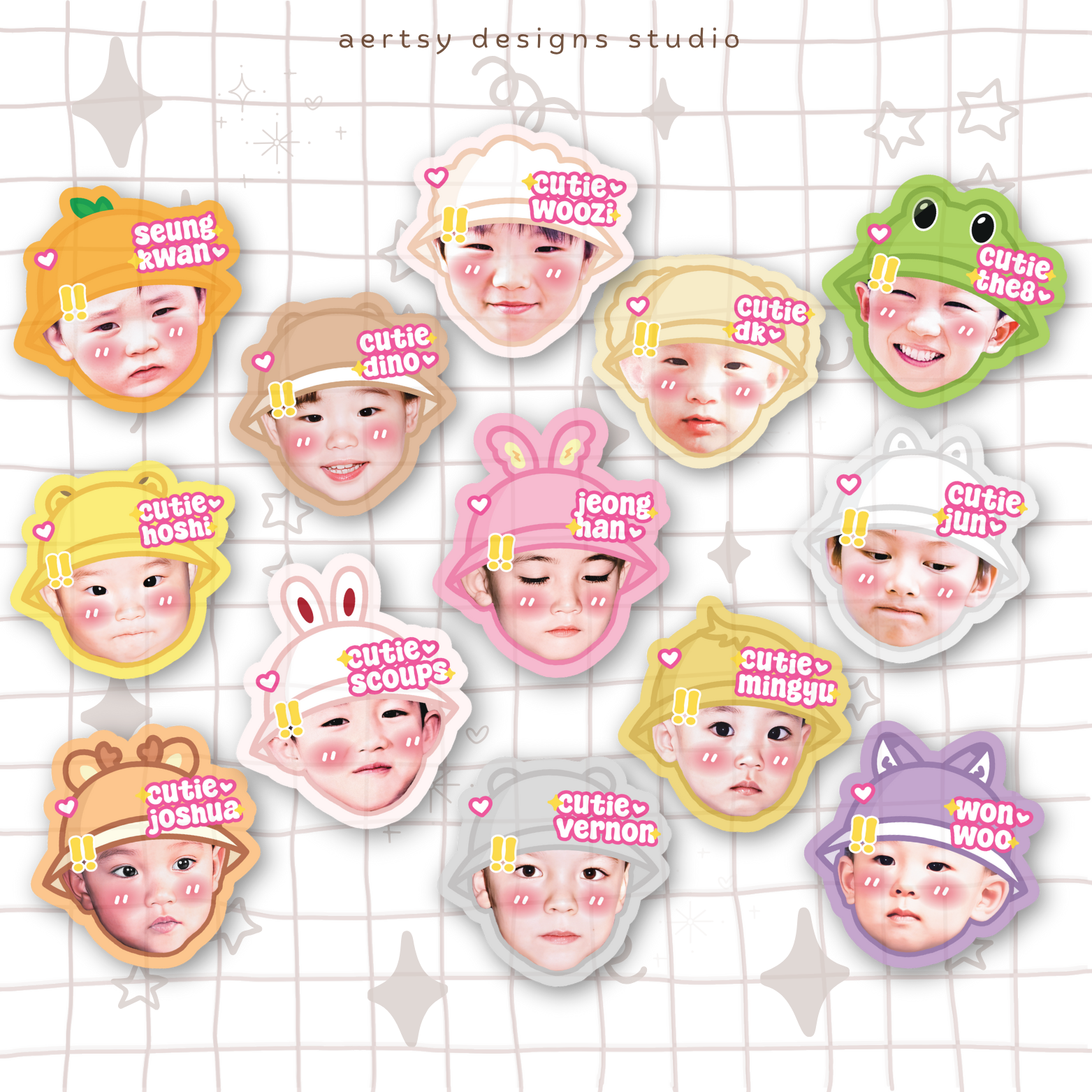 svt head character | seventeen vinyl sticker