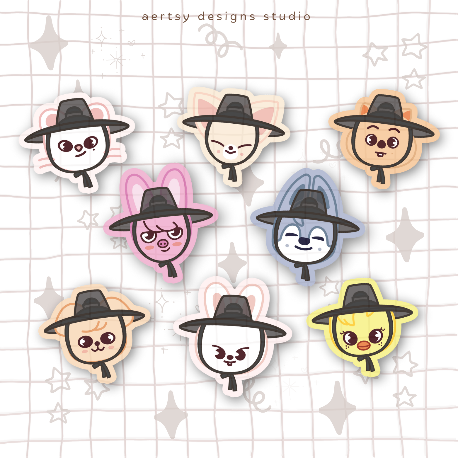 skzoo gat hat character | straykids vinyl sticker
