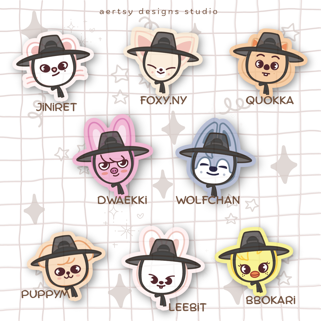 skzoo gat hat character | straykids vinyl sticker