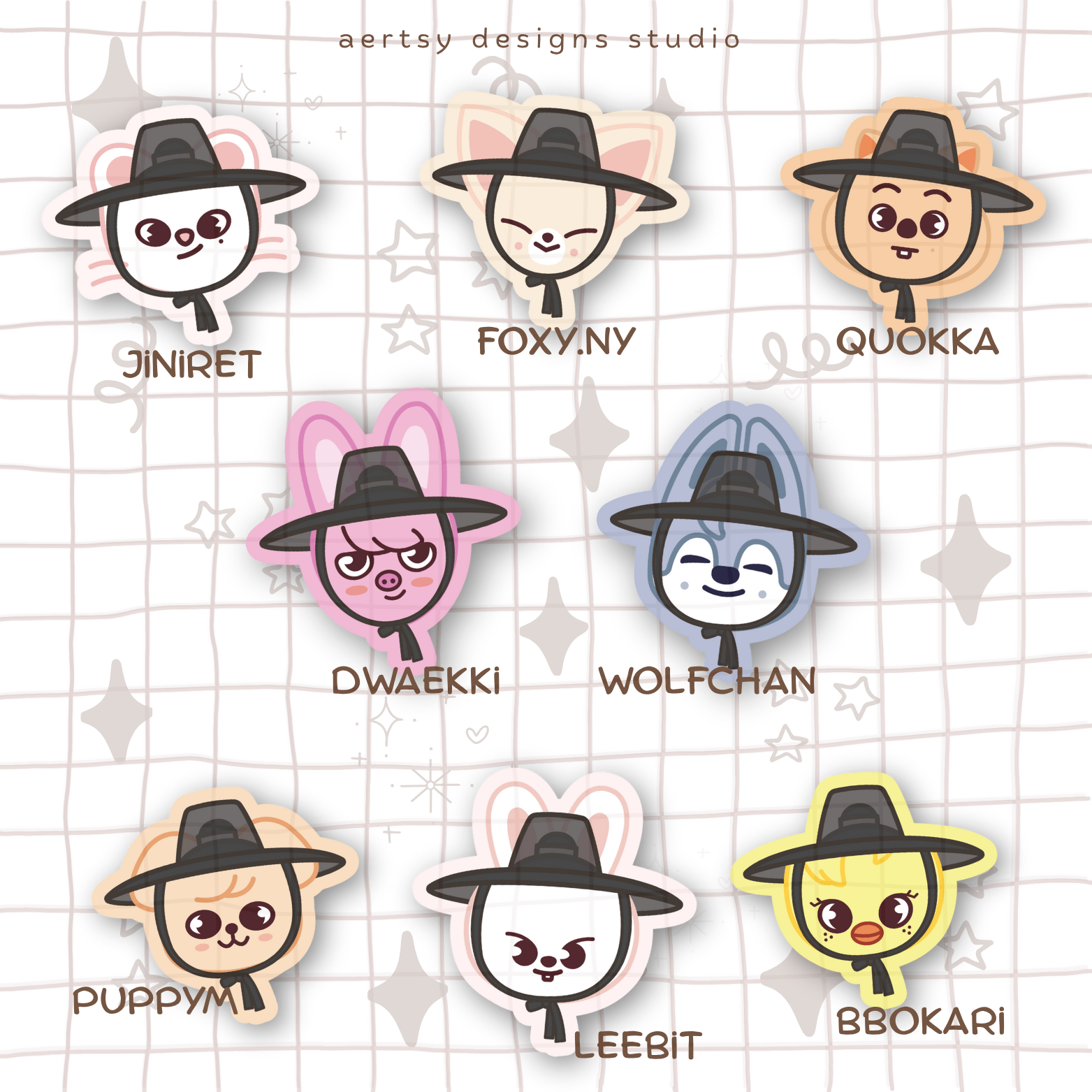 skzoo gat hat character | straykids vinyl sticker