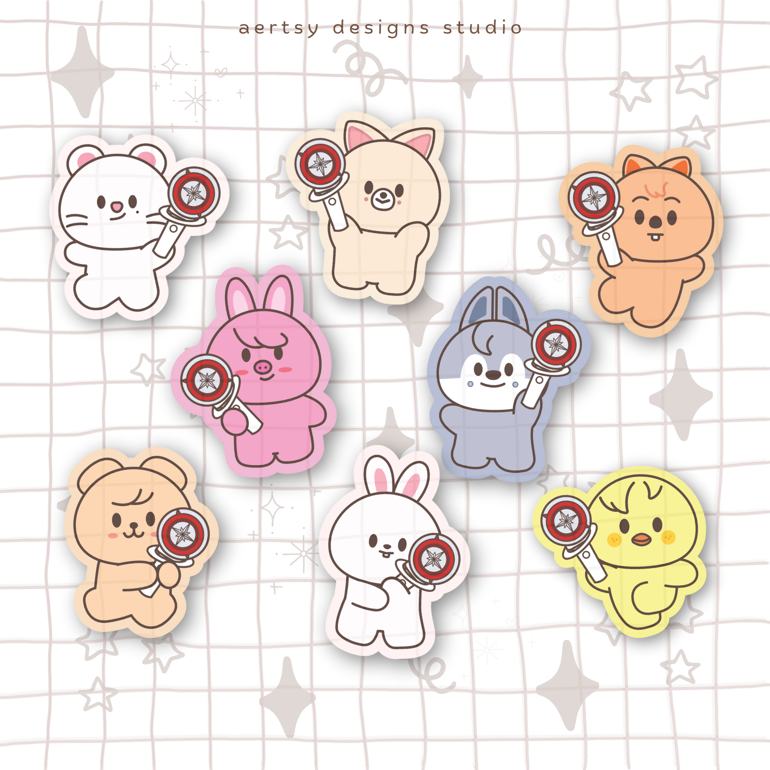 skzoo lightstick character | straykids vinyl sticker
