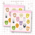seventeen miniteen mini sticker sheet vinyl | holographic hearts