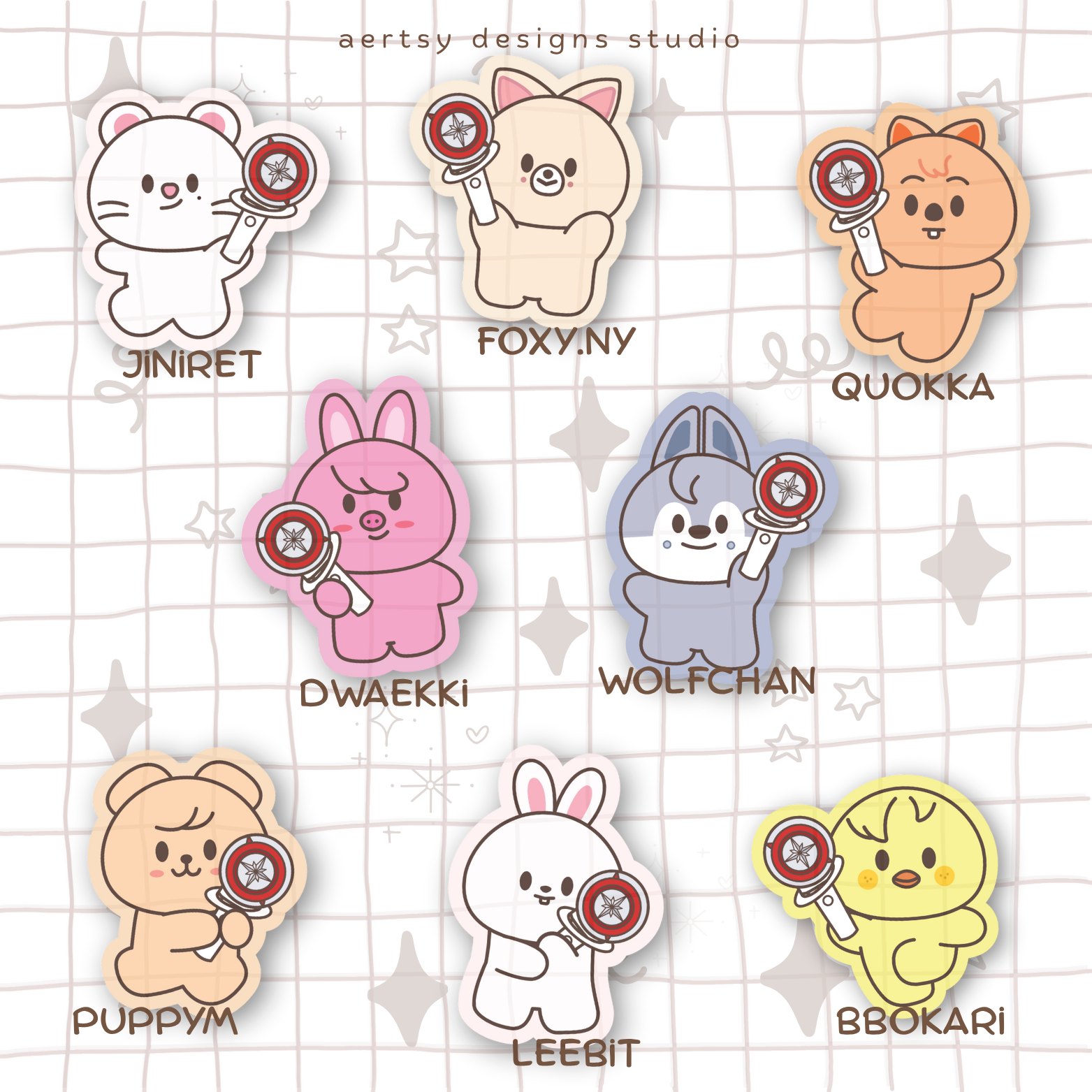 skzoo lightstick character | straykids vinyl sticker