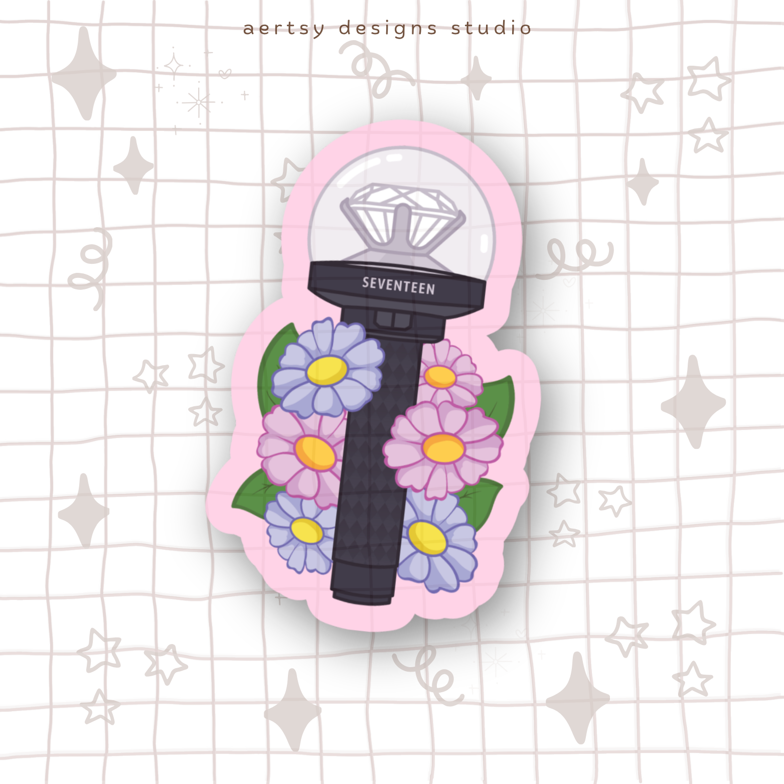 seventeen caratbong lightstick vinyl sticker
