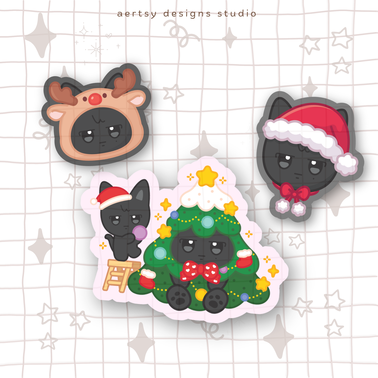 wooyoung aniteez 3 set of stickers | holographic star vinyl sticker