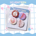 coupranghae seventeen miniteen carat button pins | glitter set | 4pcs 32mm