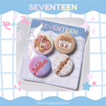 chanranghae seventeen miniteen carat button pins | glitter set | 4pcs 32mm